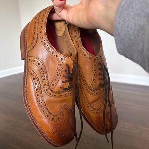 Classic Brown Brogue Men's Dress Shoes